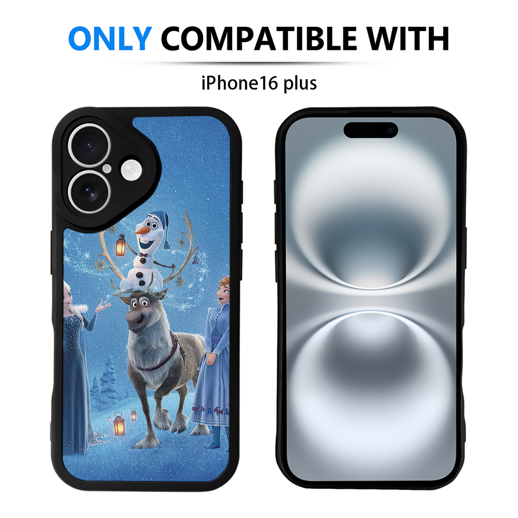 （画像用） アナと雪の女王 アンナ エルサ Frozen Anna Elsa 【iPhone 16シリーズ対応】シリコンスマホケース（レザー調） 材質：シリコン